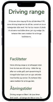 Mobil Driving range side efter